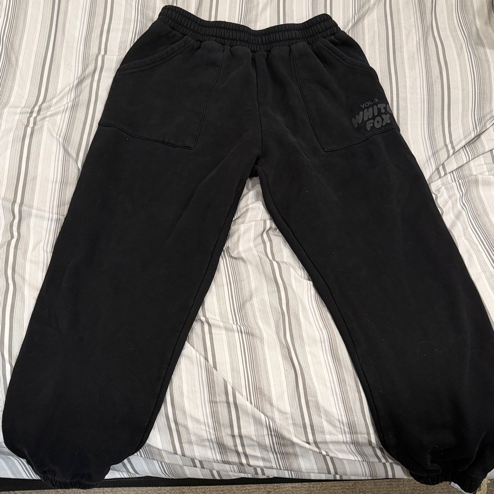 Black White Fox Sweats